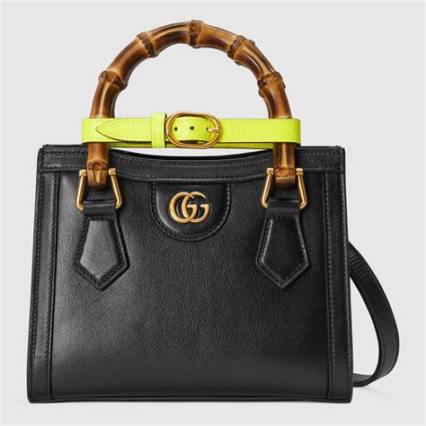 borsa shopping gucci nera doppia g|Borsa shopping Gucci Diana misura piccola in pelle nera.